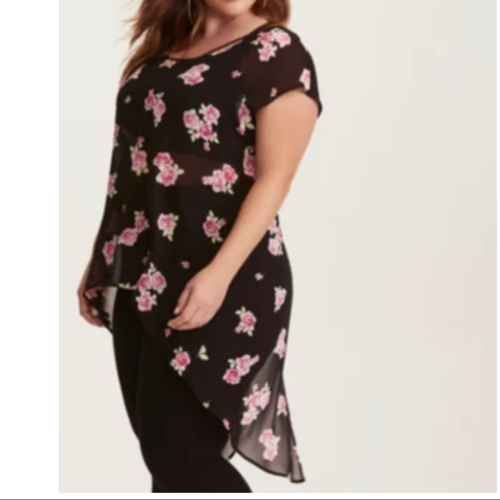 Sheer sleeveless top with split back